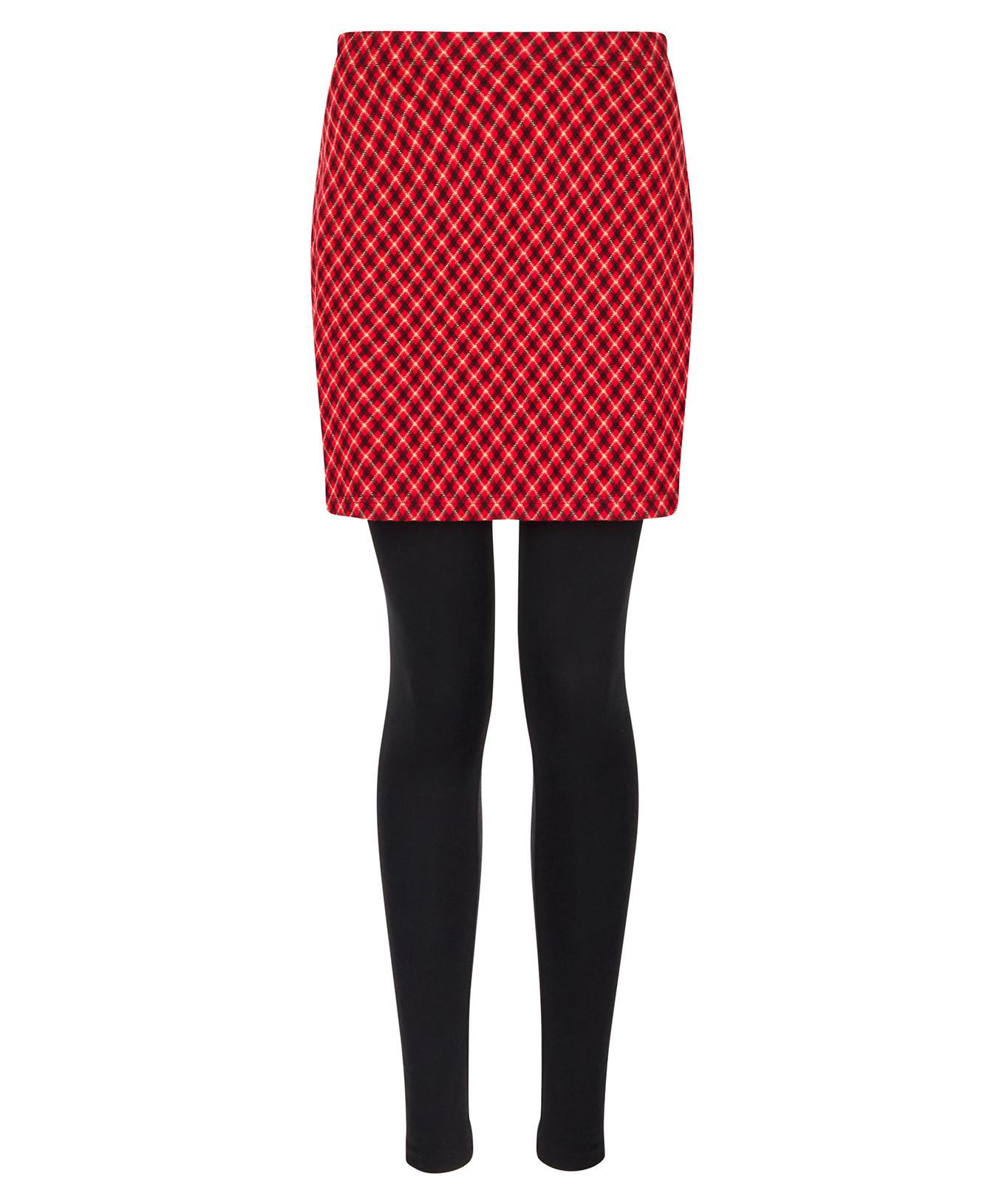 Joe Browns Bequeme karierte Leggings mit Rockaufsatz  