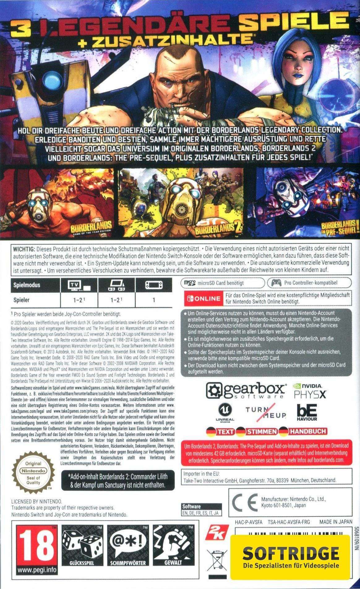 2K  Borderlands: Legendary Collection (Code in a Box) 