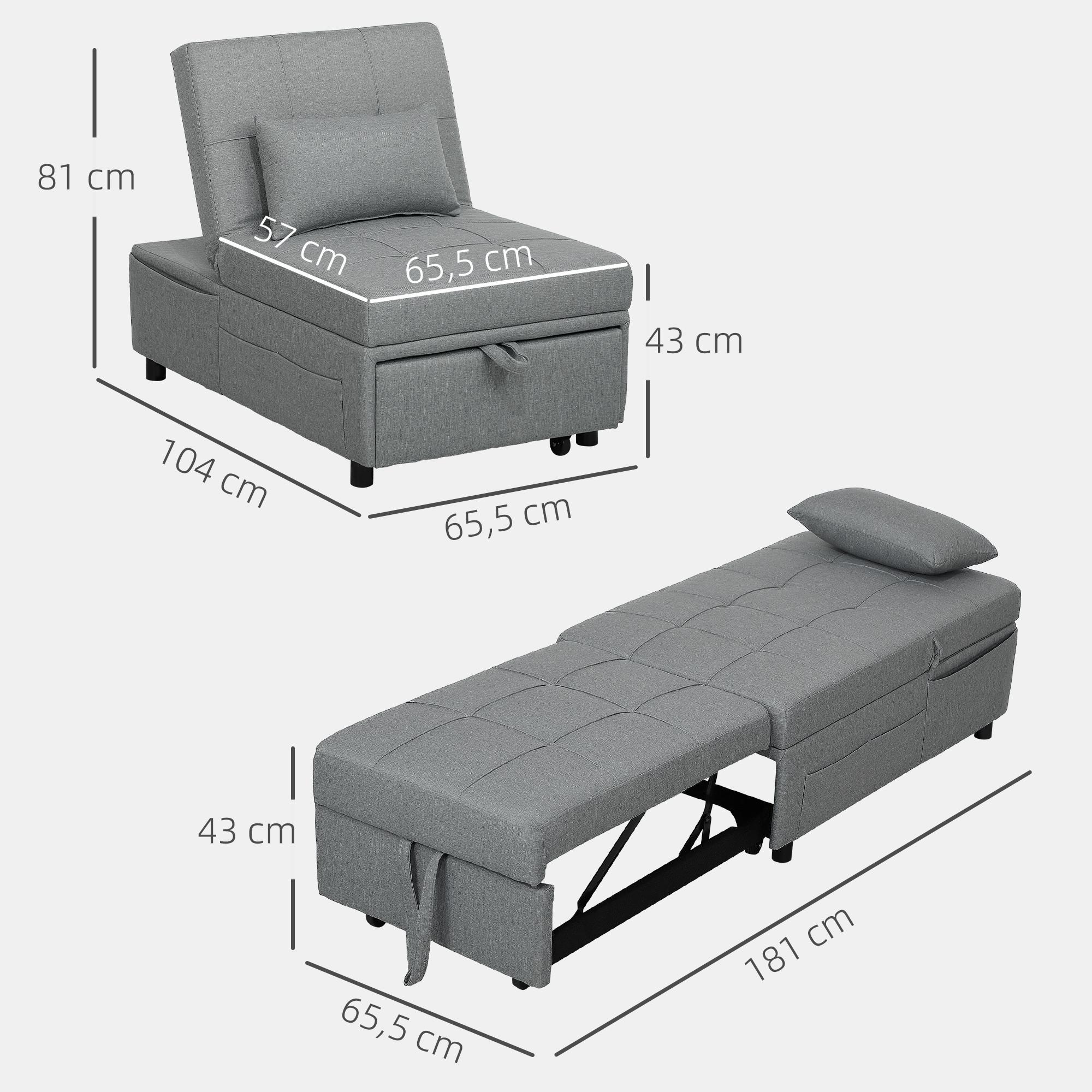 HOMCOM Chaise de couchage  