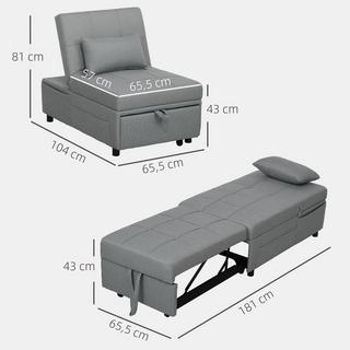 HOMCOM Chaise de couchage  