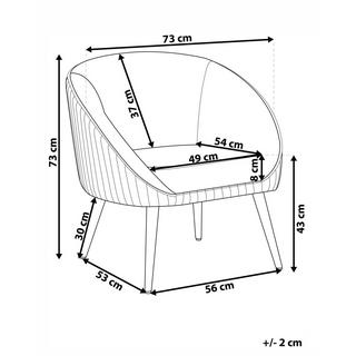 Beliani Sessel aus Samtstoff Glamourös TROMSO  
