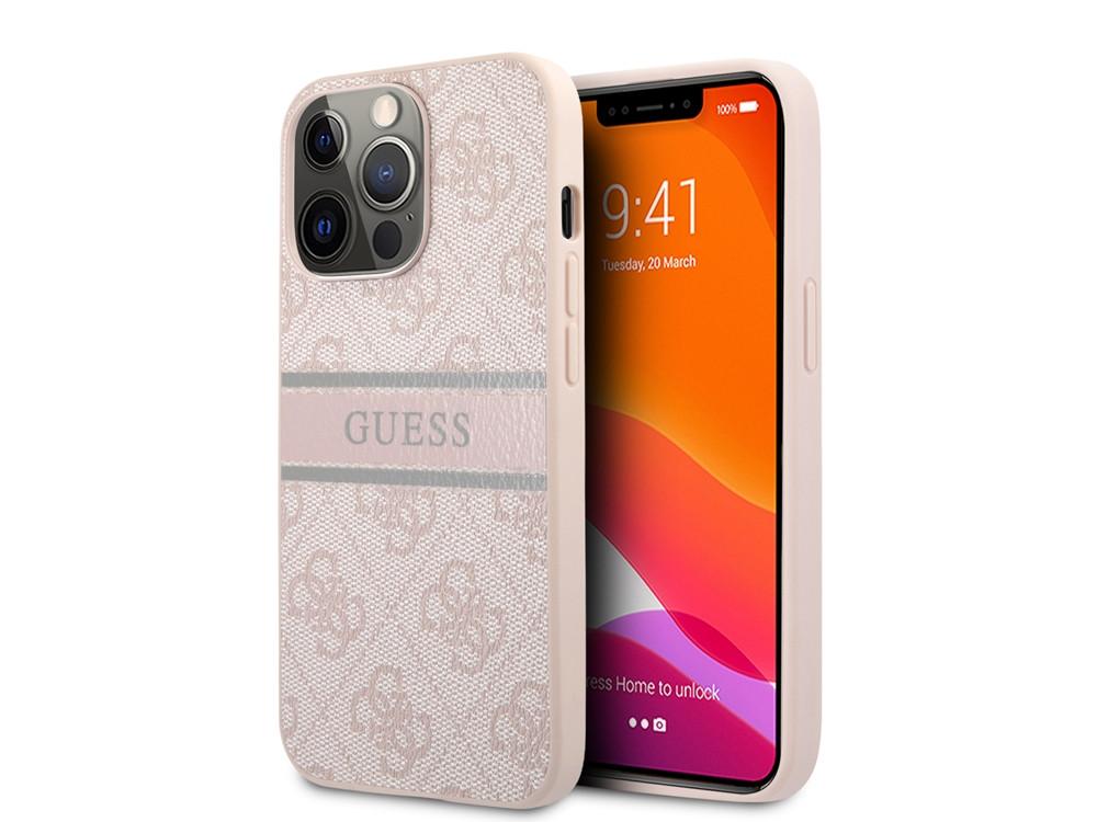 GUESS  Coque pour iPhone 13 Pro PU 4G Stripe 