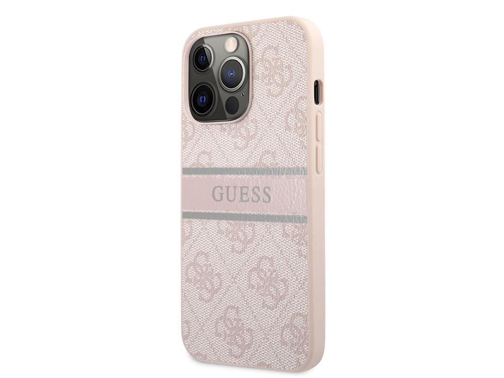 GUESS  Coque pour iPhone 13 Pro PU 4G Stripe 