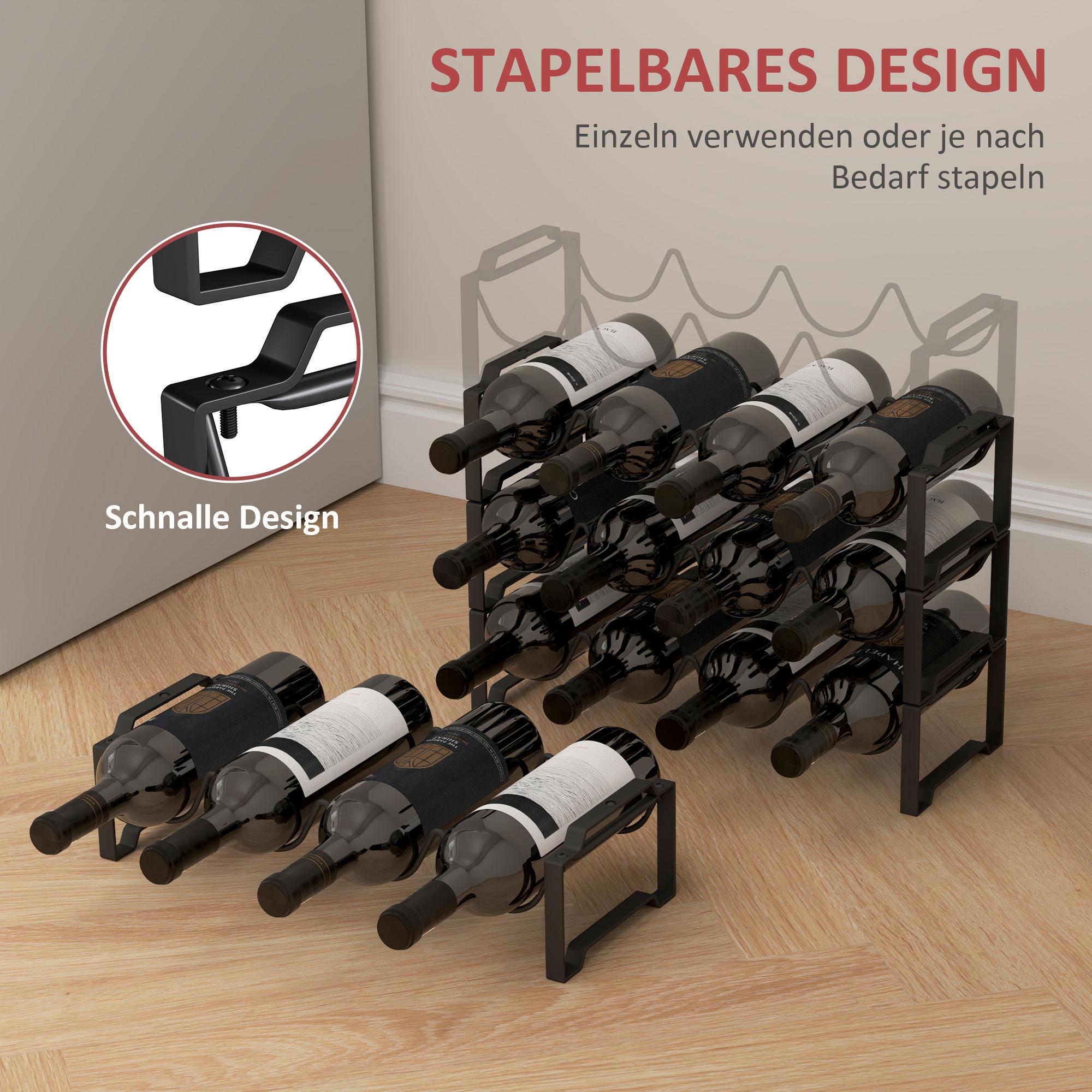 HOMCOM Casier à vin  