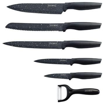 Set di coltelli antiaderenti con pelapatate - rivestimento in marmo