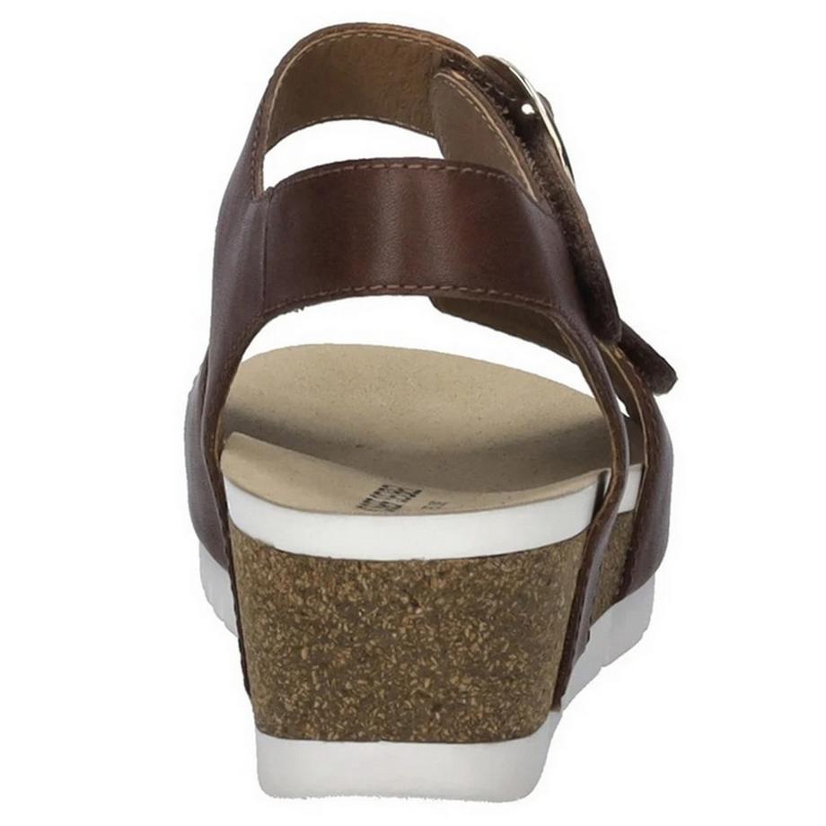 Josef Seibel Quinn 16 Sandali in pelle con tacco a zeppa  