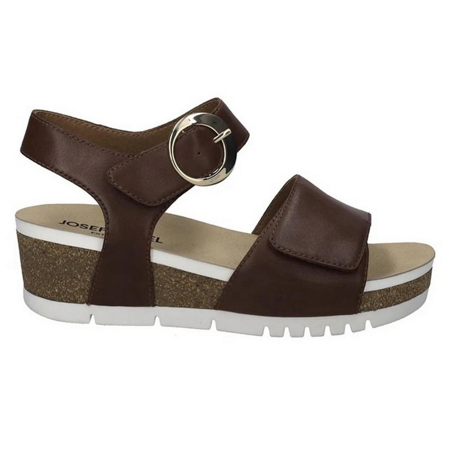 Josef Seibel Quinn 16 Sandali in pelle con tacco a zeppa  