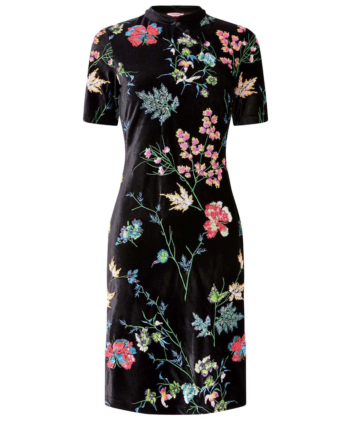 Joe Browns Robe Velours Boutique Sequins Floraux  