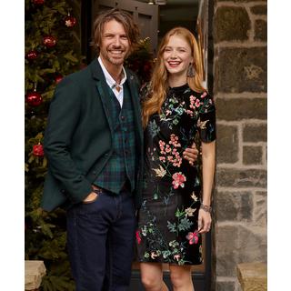 Joe Browns Robe Velours Boutique Sequins Floraux  