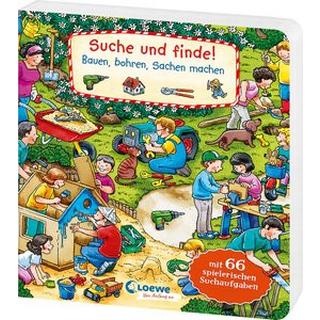 Suche und finde! Bauen, bohren, Sachen machen Loewe Wimmelbücher (Hrsg.); Krause, Joachim (Illustrationen); Wieker, Katharina (Illustrationen) Copertina rigida 