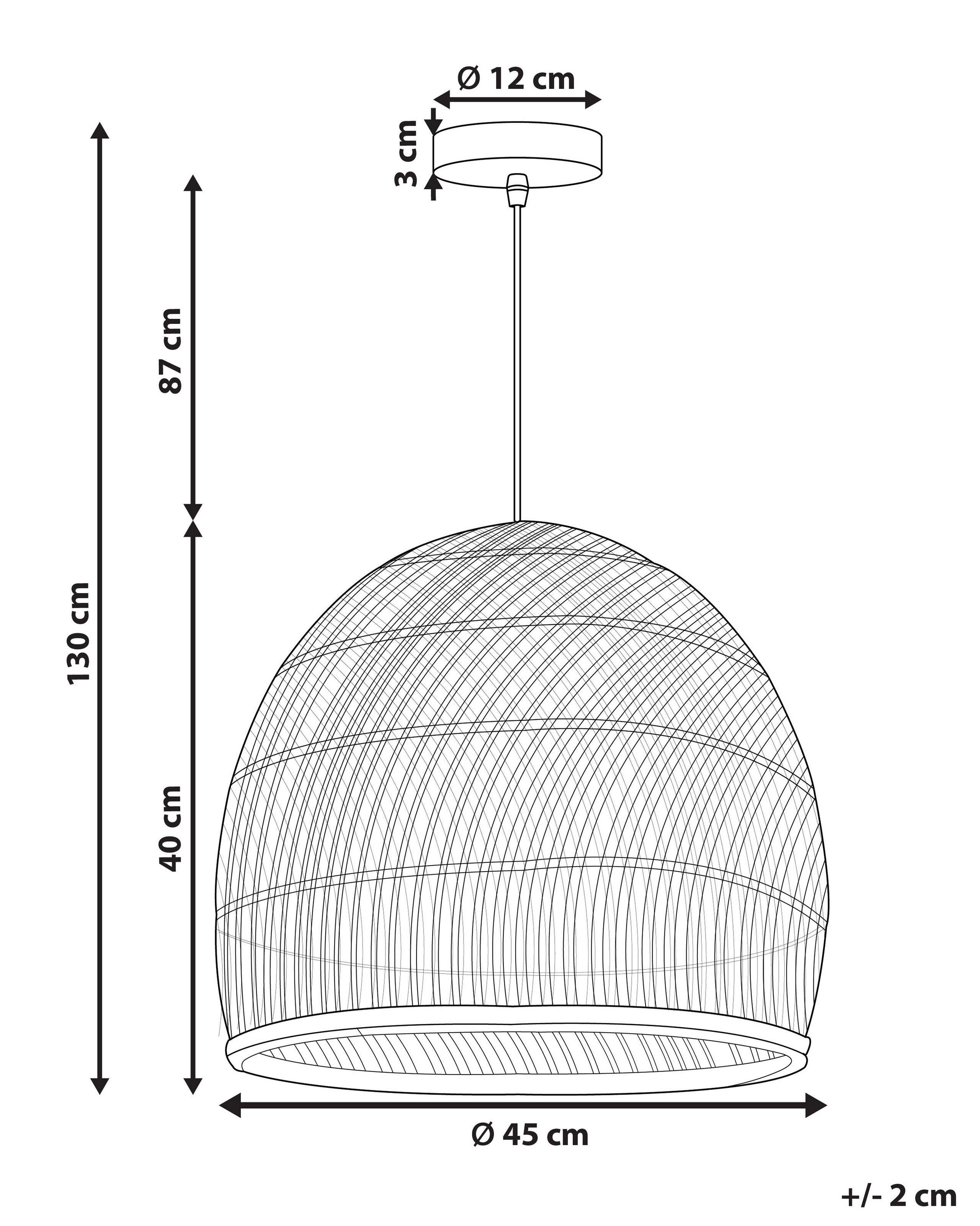 Beliani Hängeleuchte aus Rattan Boho BUMI  