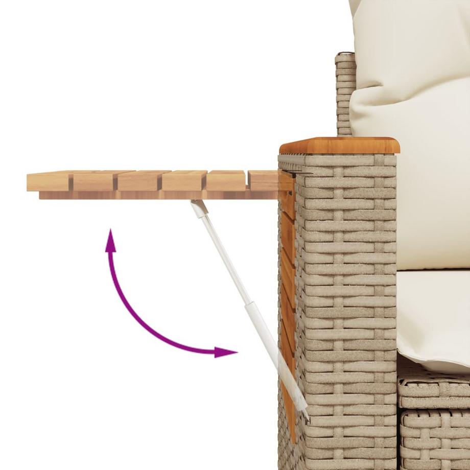 VidaXL set divano da giardino Polirattan  