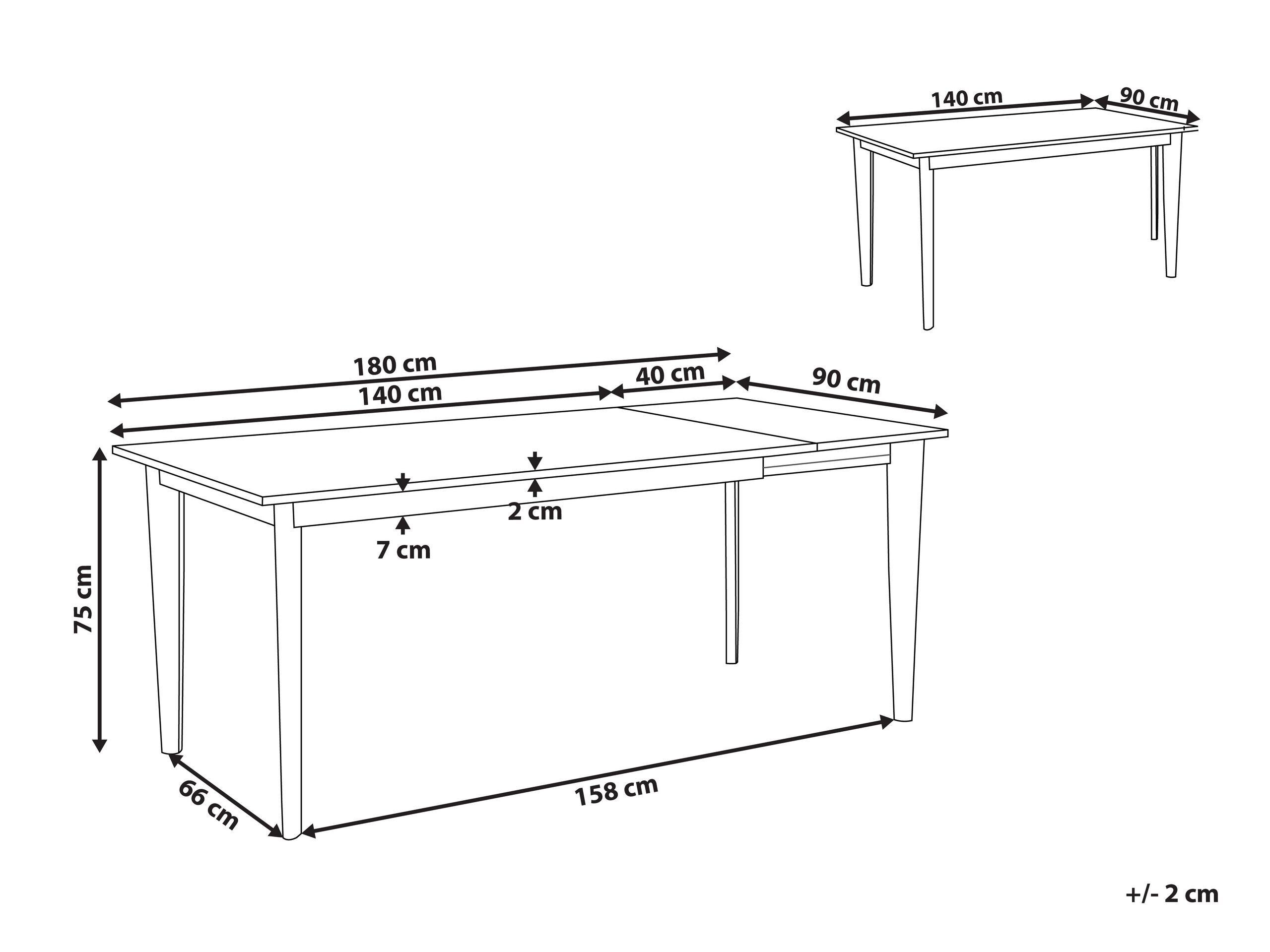 Beliani Table de repas en MDF Moderne SOLA  