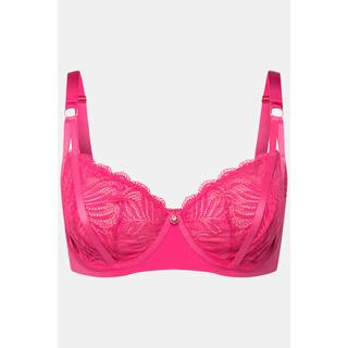 Ulla Popken  Reggiseno con ferretto, pizzo, mesh, spalline formate da più elementi e coppa C-E 