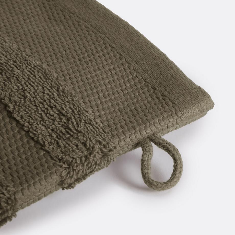 La Redoute Intérieurs Lot de 4 gants de toilette en coton peigné 600g/m2  
