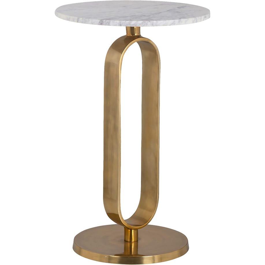 mutoni Tavolino Celine marmo oro bianco 40  