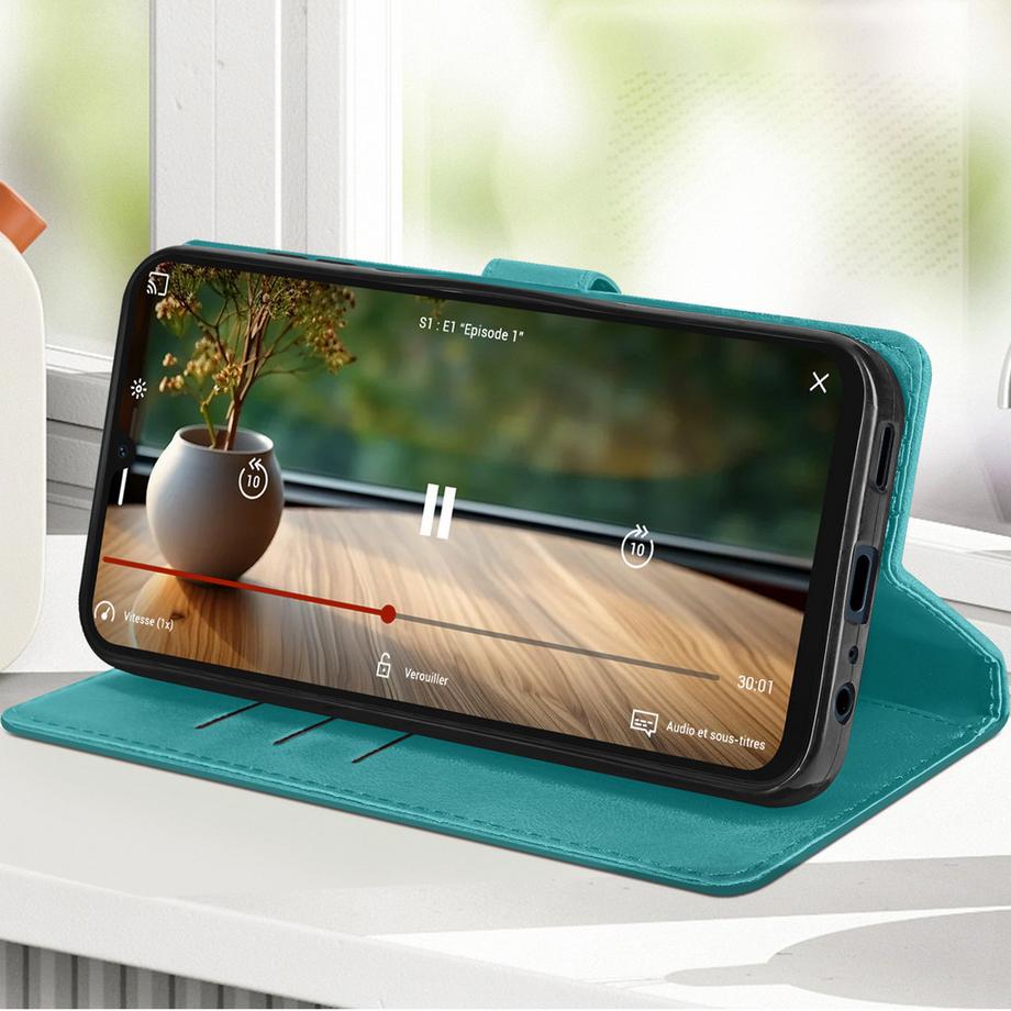 Avizar  Custodia Samsung A15 5G fiori turchese 