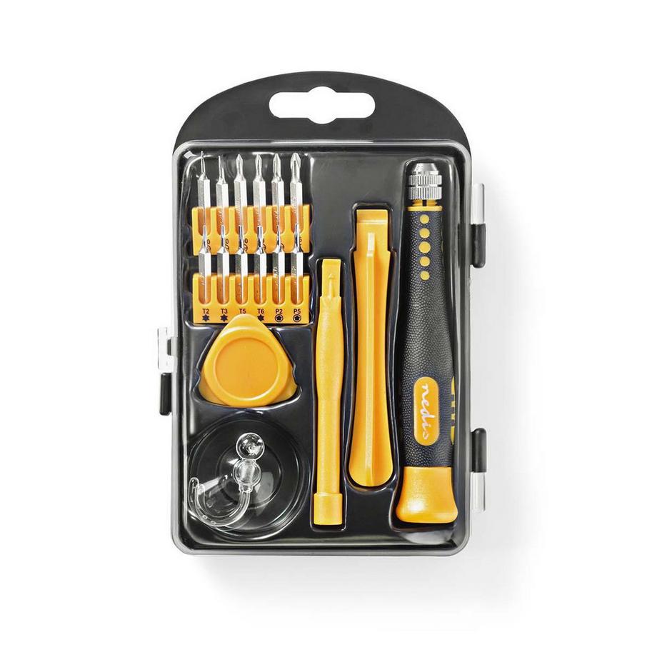 Nedis  Kit de réparation téléphone/tablette | 17-en-1 | Läsplatta / PC / Smartphone | Embouts Philips | Embouts Slitsade | Embouts Pentalobe | Embouts Tri-wing 