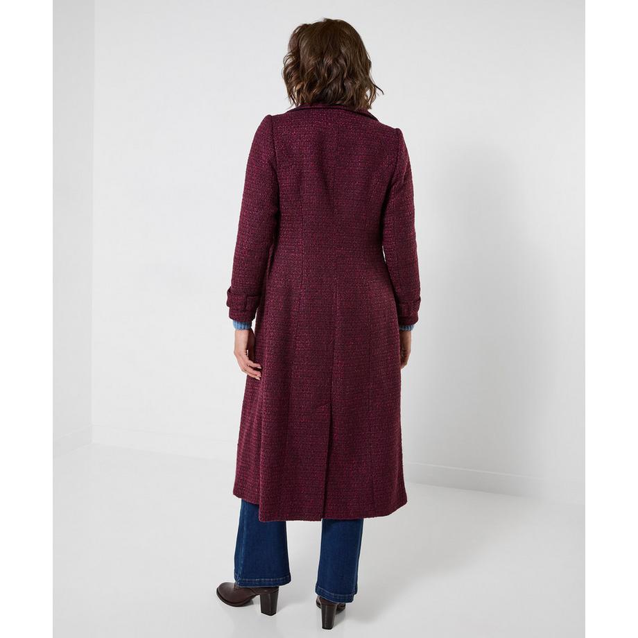Joe Browns Long Manteau en Tweed Berry Dreams  