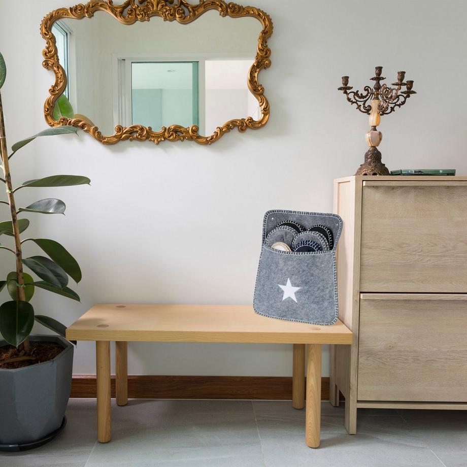 B2X  6 Paar Gästepantoffeln aus Filz 