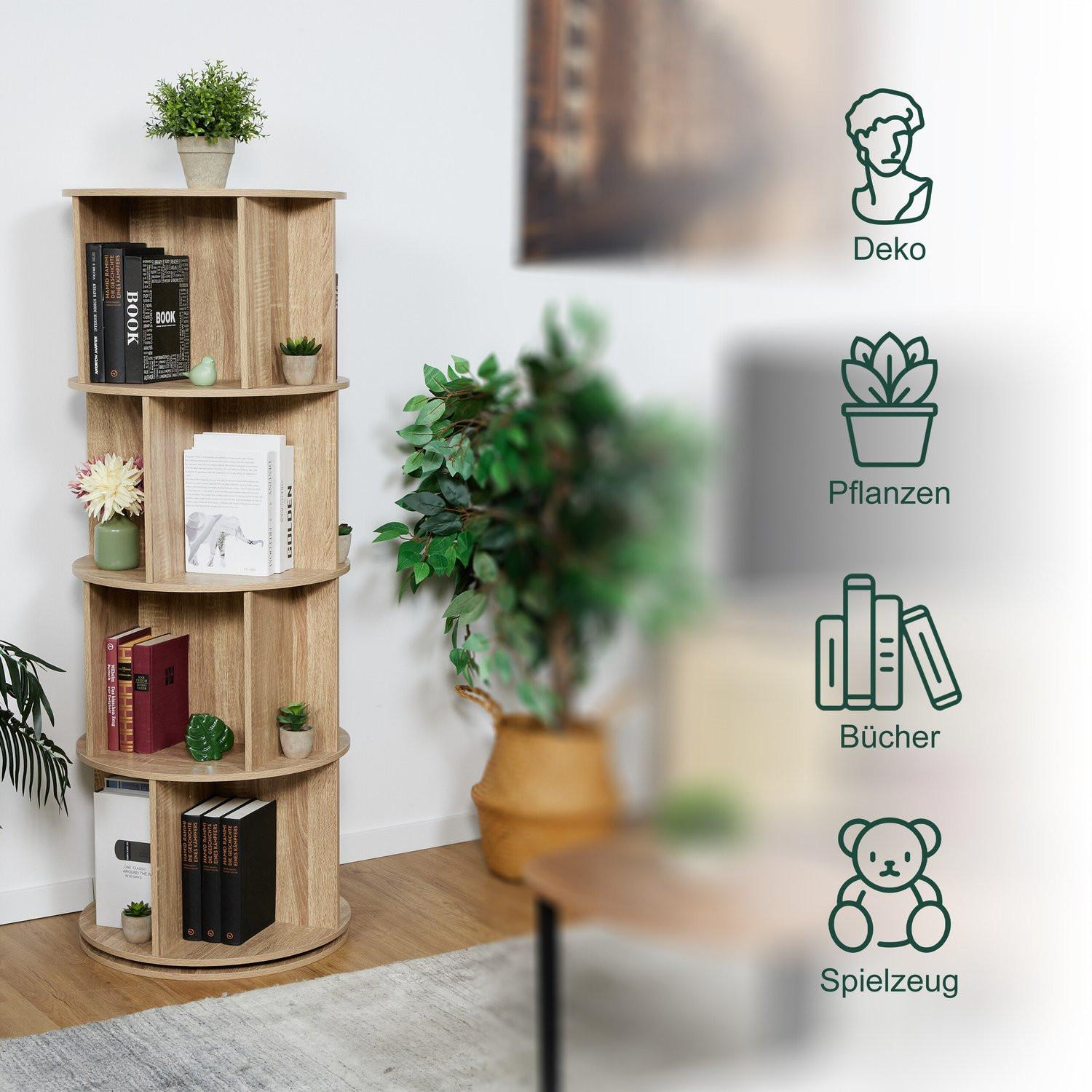 Northix Rotierender Bücherturm  