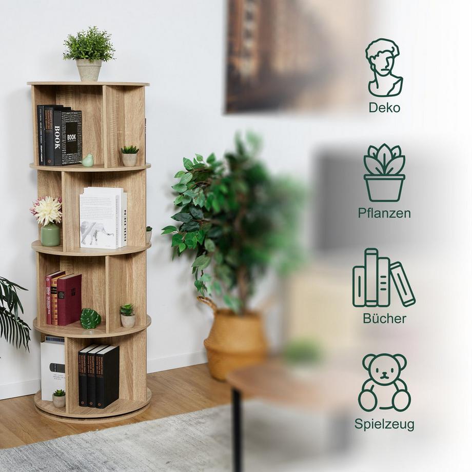 Northix Tour de livres rotative  