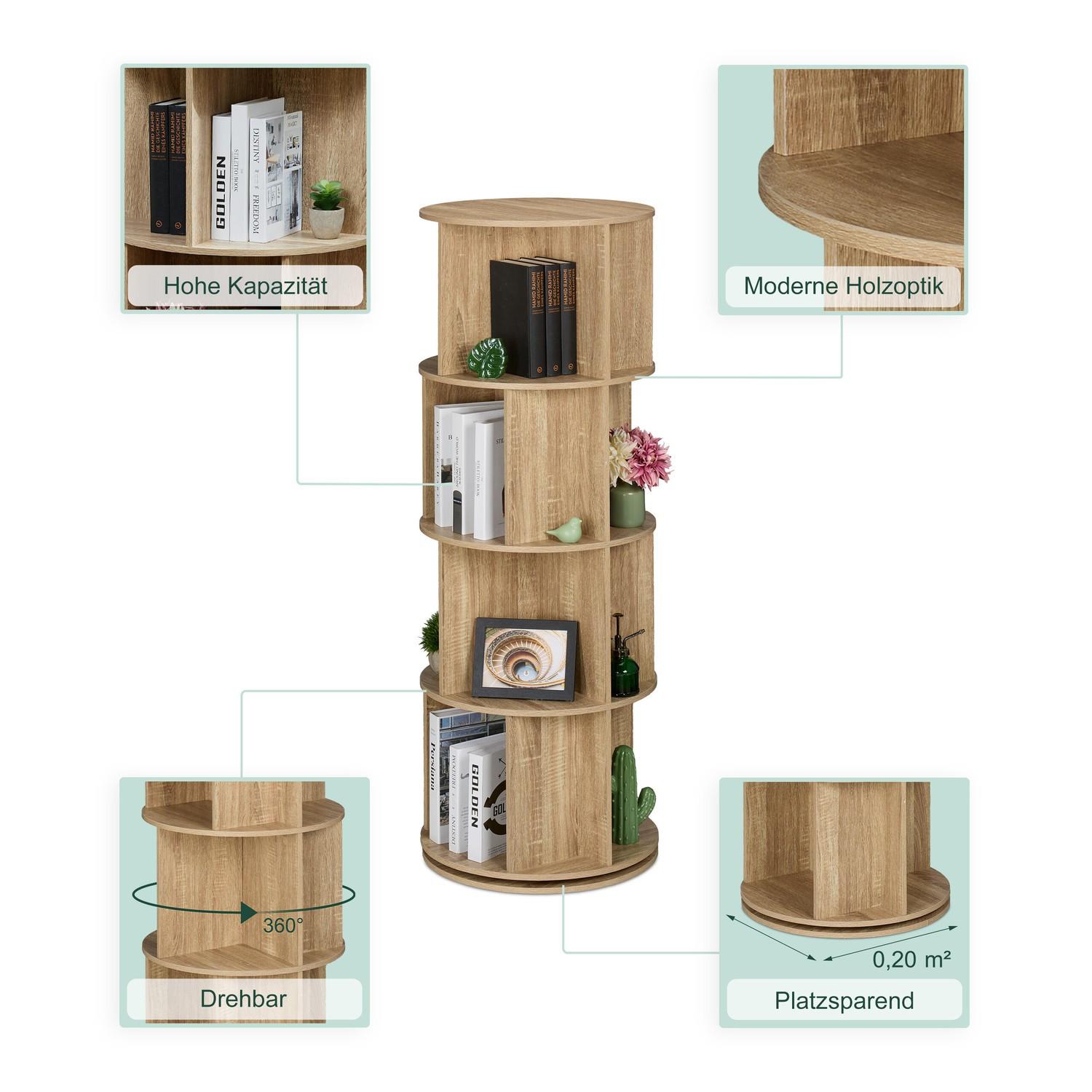 Northix Rotierender Bücherturm  