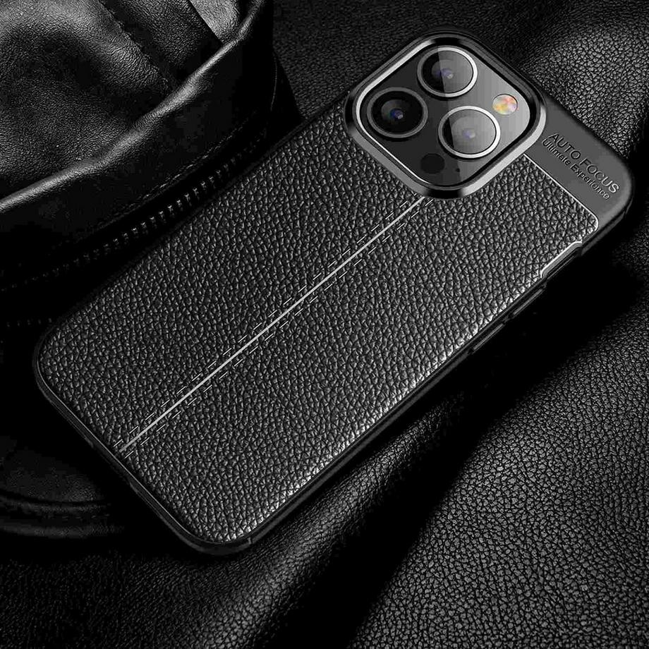 Cadorabo  Hülle für Apple iPhone 13 PRO TPU Silikon mit Kunstleder-Applikation 