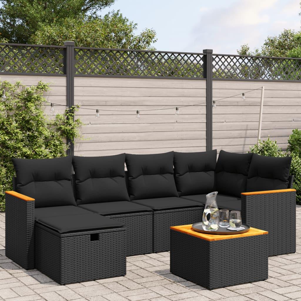 VidaXL Ensemble de canapés de jardin rotin synthétique  