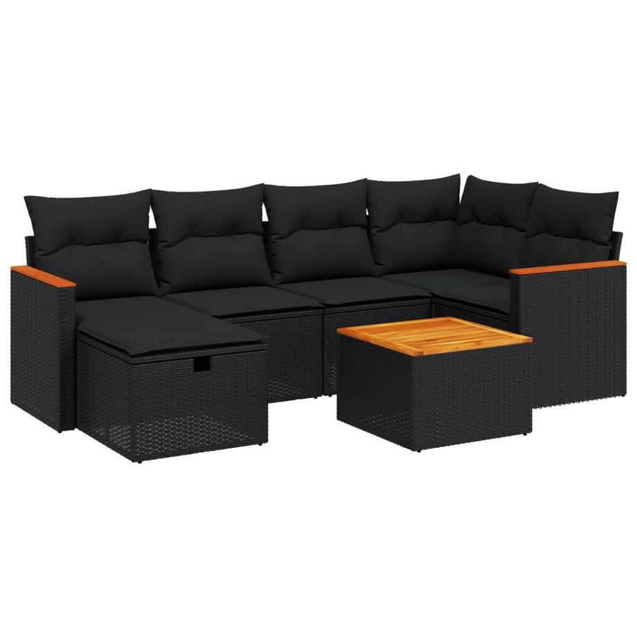 Ensemble de canapés de jardin rotin synthétique