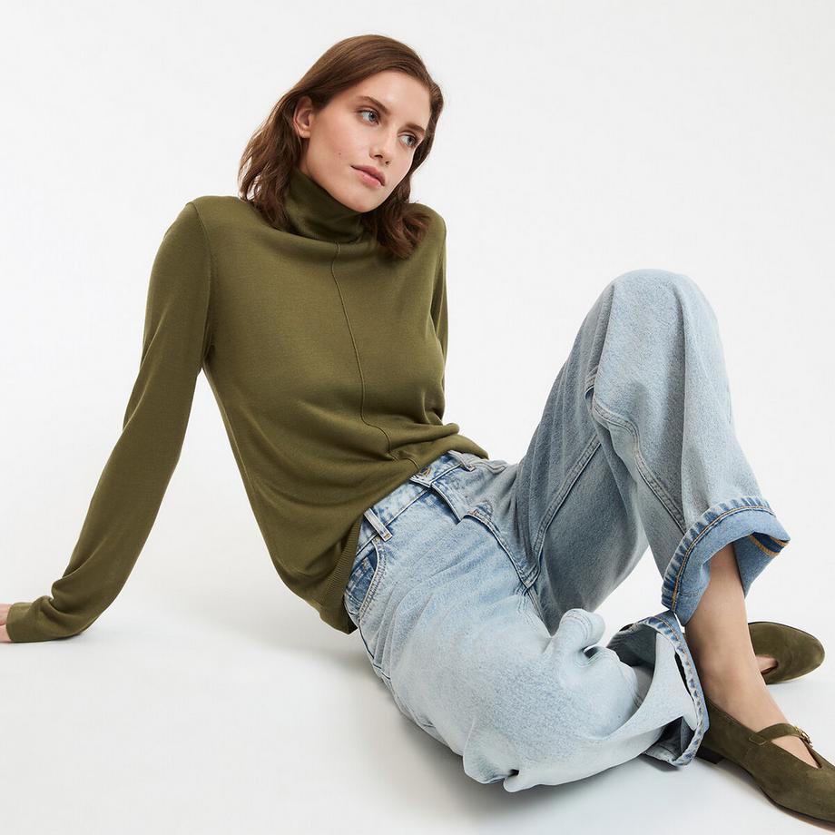 La Redoute Collections Feinstrick Rollkragenpullover  