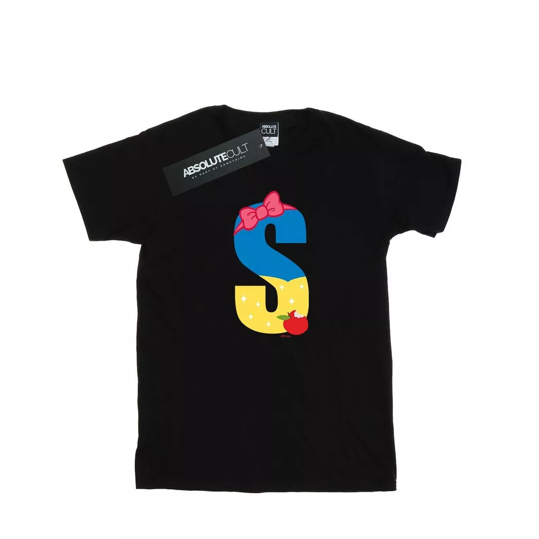 Disney - Alphabet S Is For Snow White TShirt, für Damen, Schwarz, Größe XL