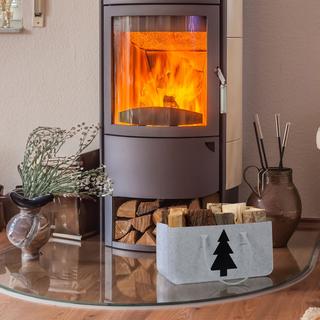 B2X Kaminholztasche aus Filz mit Motiv  