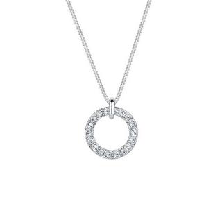 Elli  Collier Femmes Pendentif Solitaire Cercle Avec Cristal 