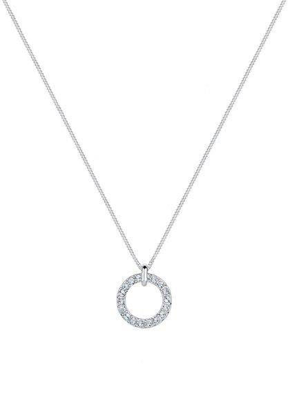 Elli  Halskette Kreis Anhänger Klassisch Kristalle 
