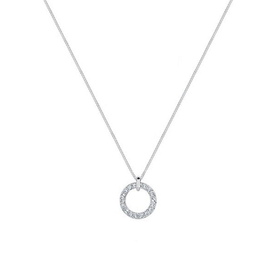 Elli  Collier Femmes Pendentif Solitaire Cercle Avec Cristal 