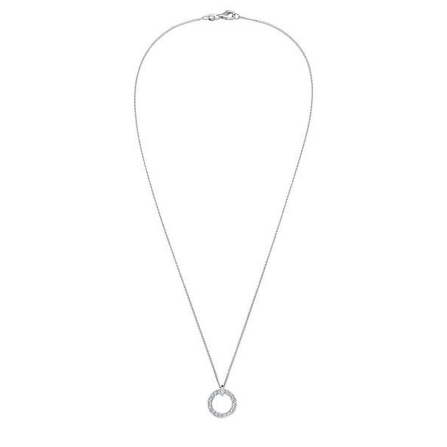 Elli  Collier Femmes Pendentif Solitaire Cercle Avec Cristal 