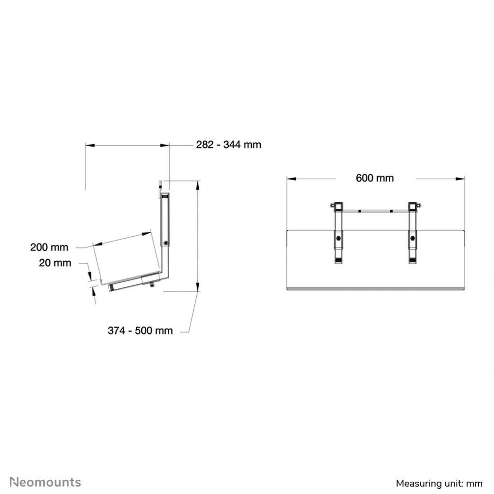 Neomounts by Newstar  Tablar PLASMA-M2250KEYB für M2250 und W2250 