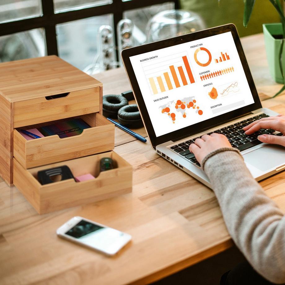 Northix Organiseur de bureau 3 tiroirs  