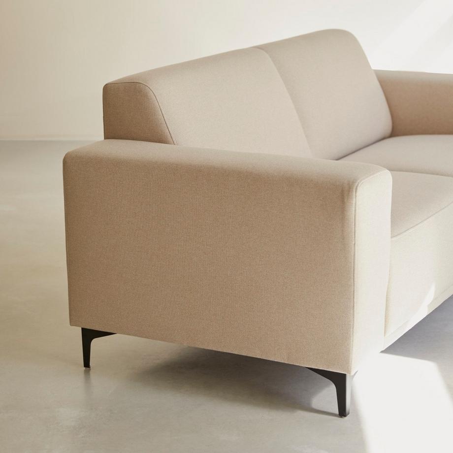 Tikamoon 2,5-Sitzer-Sofa mit ecrufarbenem Stoffbezug Lars  