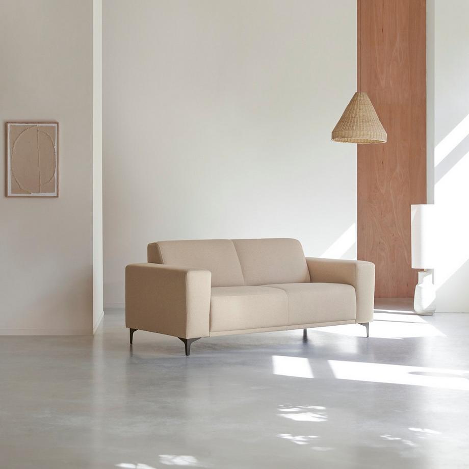 Tikamoon 2,5-Sitzer-Sofa mit ecrufarbenem Stoffbezug Lars  