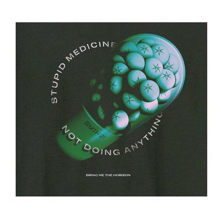 Amplified T-Shirt Stampa Grafica Stupid Medicine  