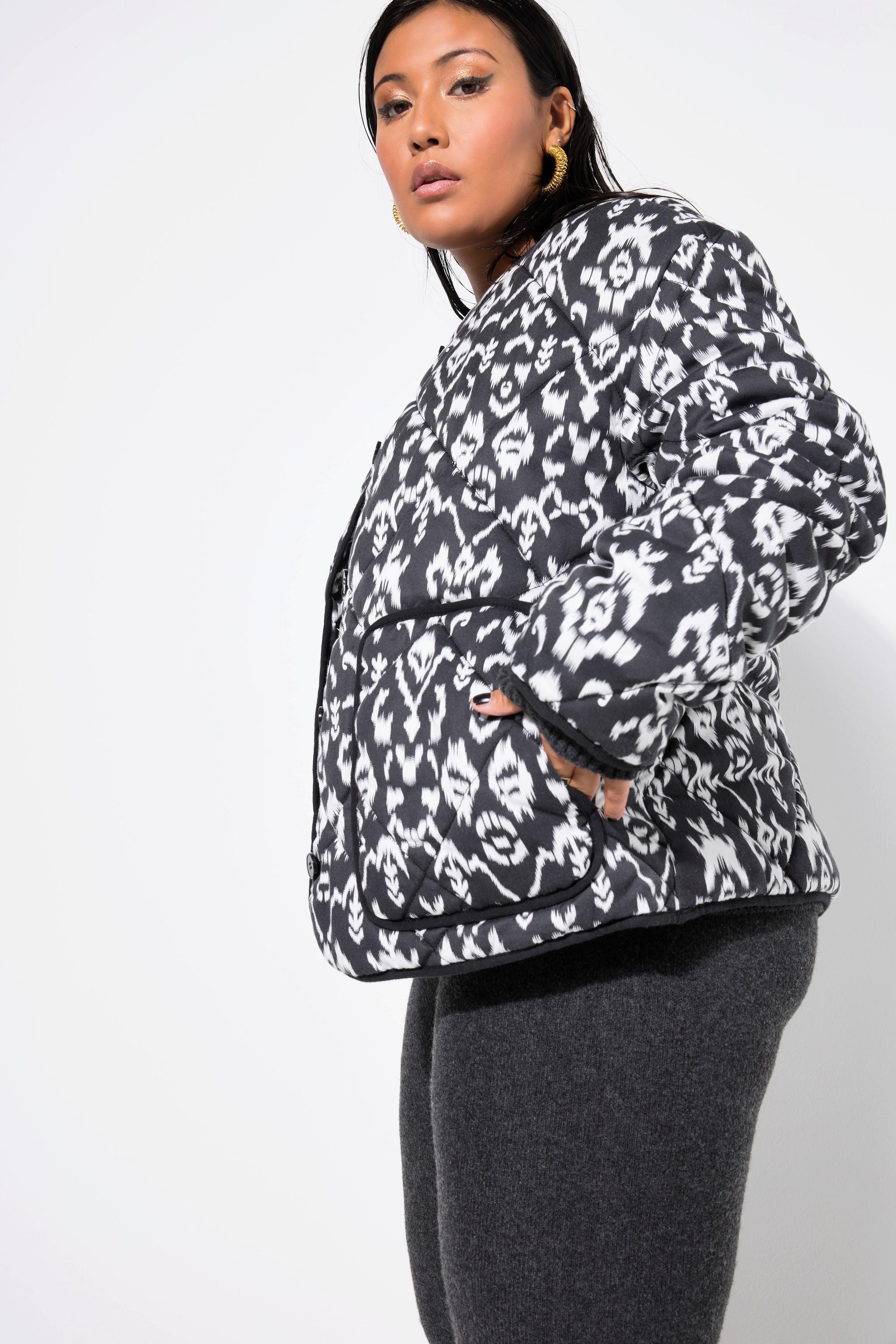 Studio Untold Steppjacke Boxy Shape Alloverprint  