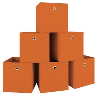 VCM Lot de 6 boîtes pliantes Boîte pliante en tissu Boîte pliante Boîte à étagères Rangement Boxas  