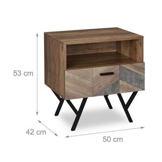 B2X Table de chevet de style industriel  