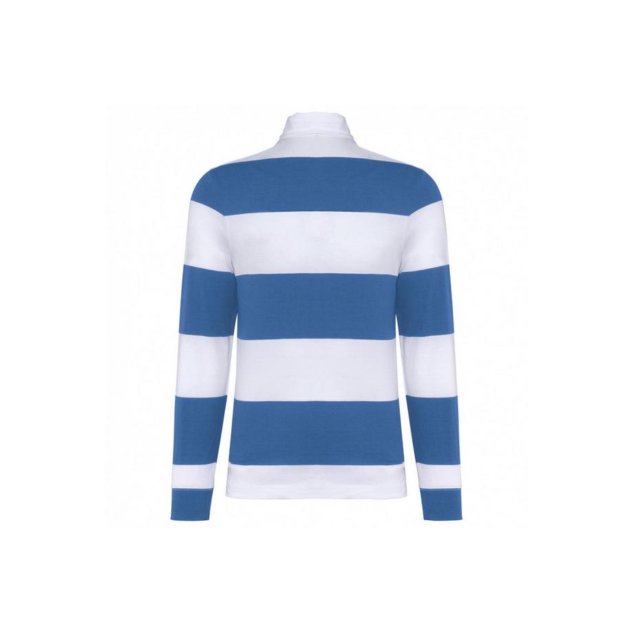 Kariban Polo a Righe Maniche Lunghe  