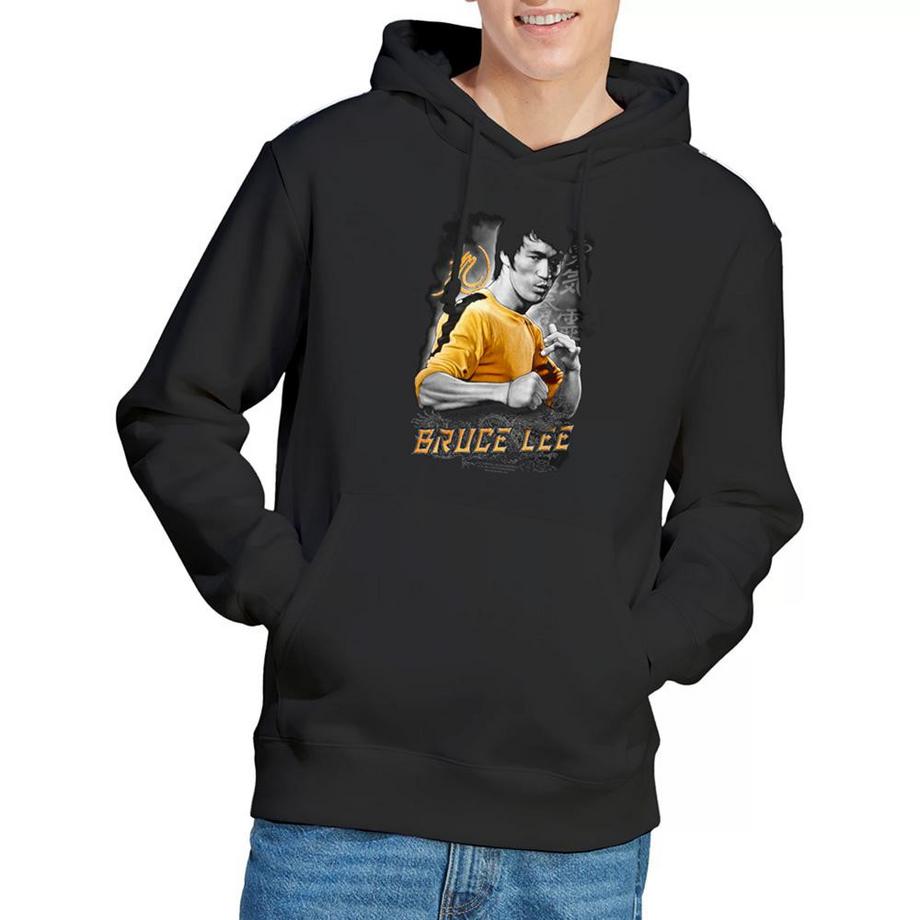 Bruce Lee Yellow Dragon Felpa Con Cappuccio  