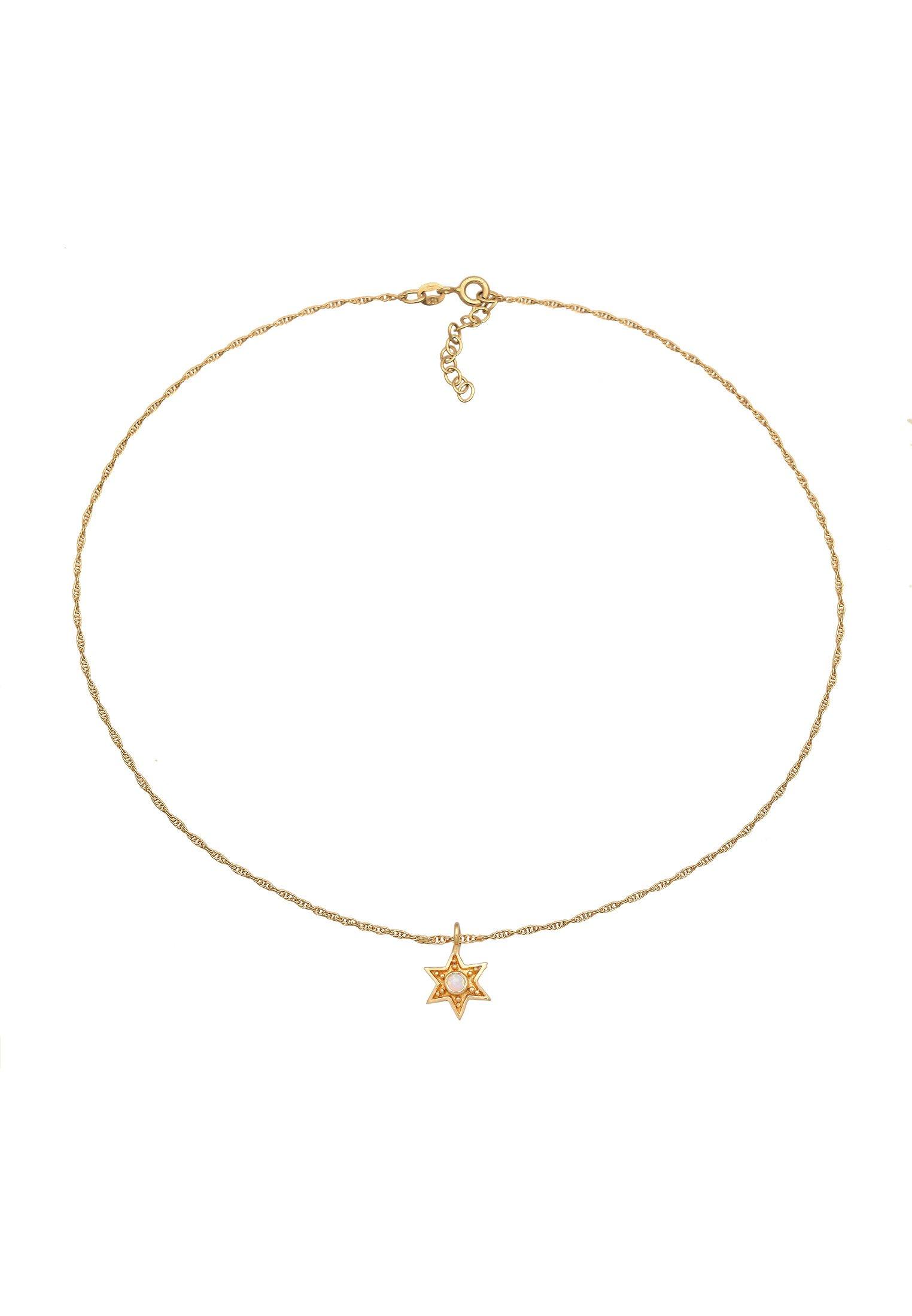 Elli  Collier Femmes Choker Pendentif Étoile Astro Avec Opale 