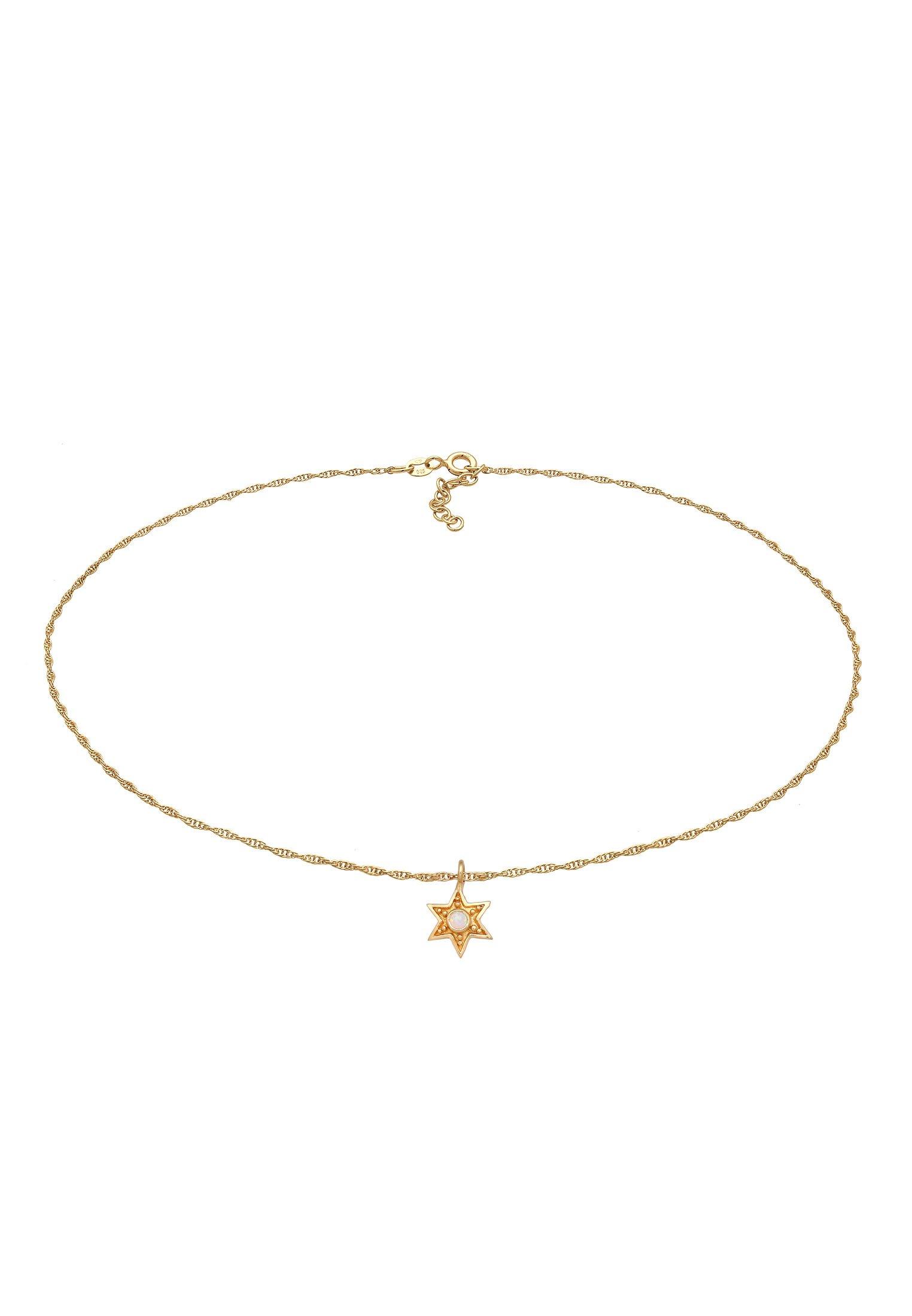 Elli  Collier Femmes Choker Pendentif Étoile Astro Avec Opale 