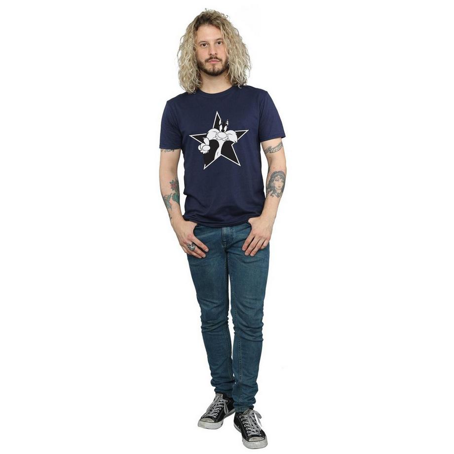 LOONEY TUNES Sylvester the Cat T-Shirt Stella  